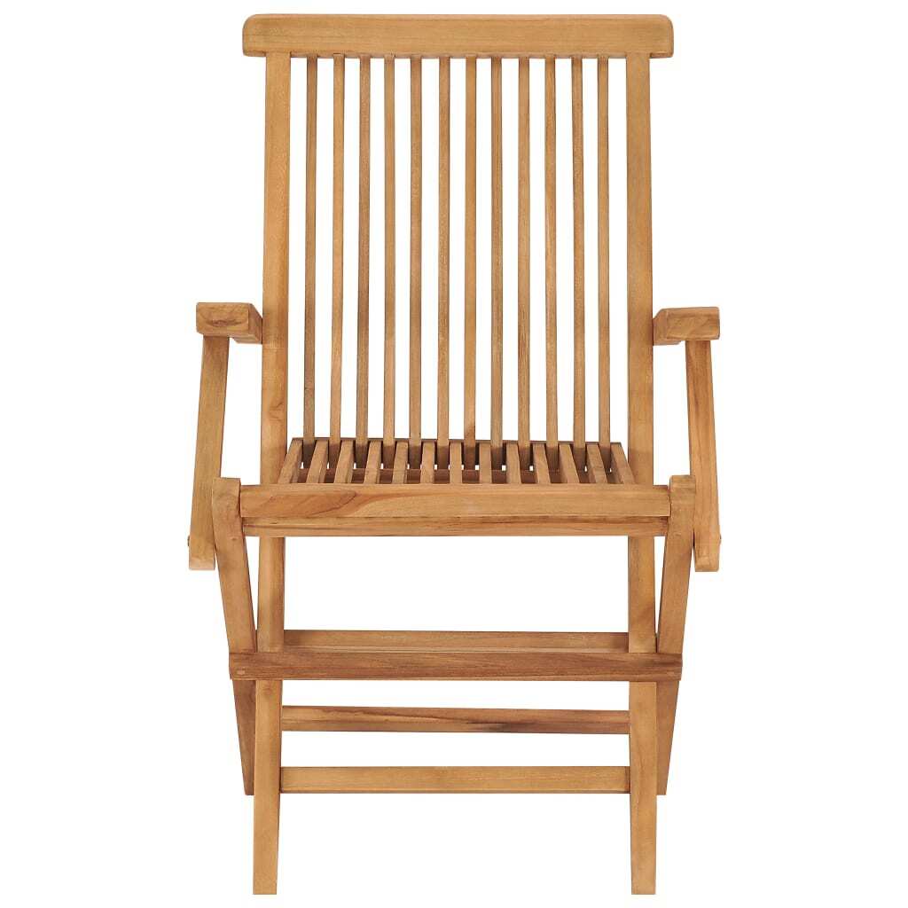 Folding Patio Chairs 4 pcs Solid Teak Wood